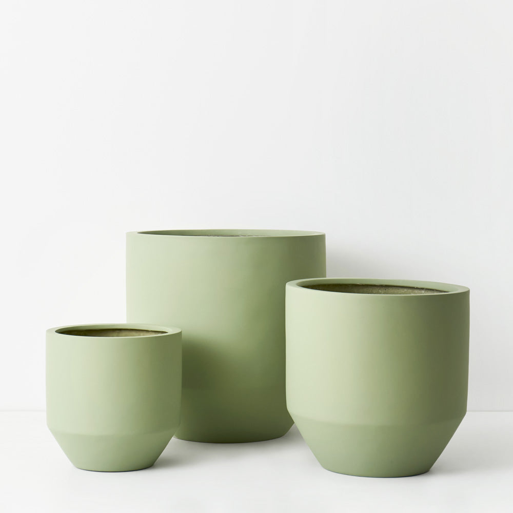 Nomilo Set of 3 Large Green Pots