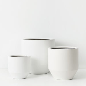 Nomilo Set of 3 Large White Pots
