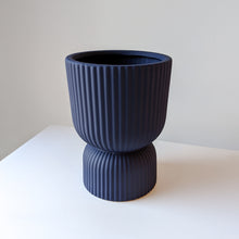 Load image into Gallery viewer, Pedestal Pot - Navy

