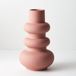 Curva Ceramic Vase - Dusty Pink