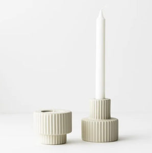 Paris Ceramic Candle Holder - Cream