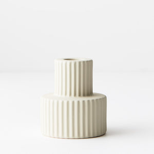 Paris Ceramic Candle Holder - Cream
