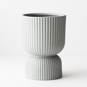 Pedestal Pot - Light Grey