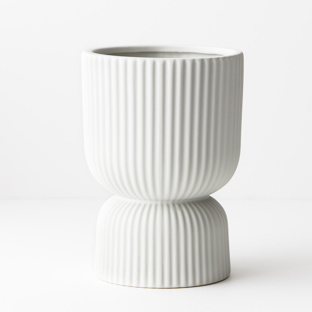 Pedestal Pot - White