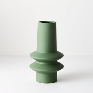 Stevie Ceramic Vase - Forest Green