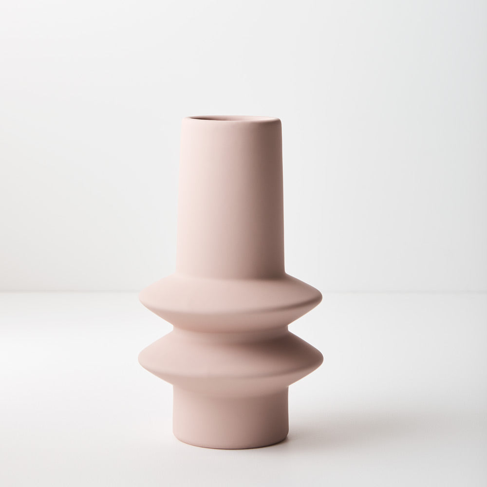 Stevie Ceramic Vase - Soft Pink